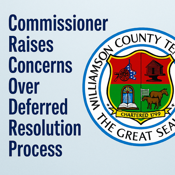 Commissioner Raises Red Flag Over Mishandling of Growth Tax Study Resolution