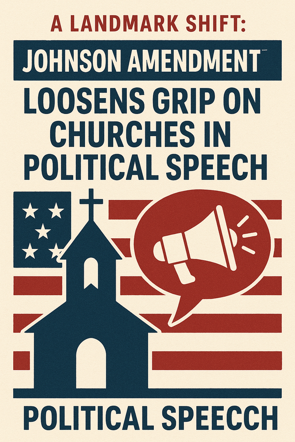 A Landmark Shift: Johnson Amendment Loosens Grip on Churches in Political Speech