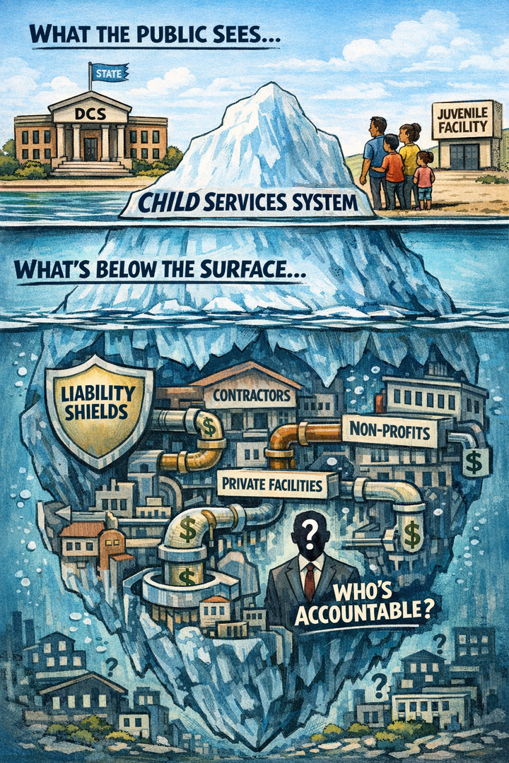 The Slow Shift: Who Is Raising Tennessee’s Children? The System Behind the System: Contractors, Liability Shields, and the Expanding Child Services Ecosystem